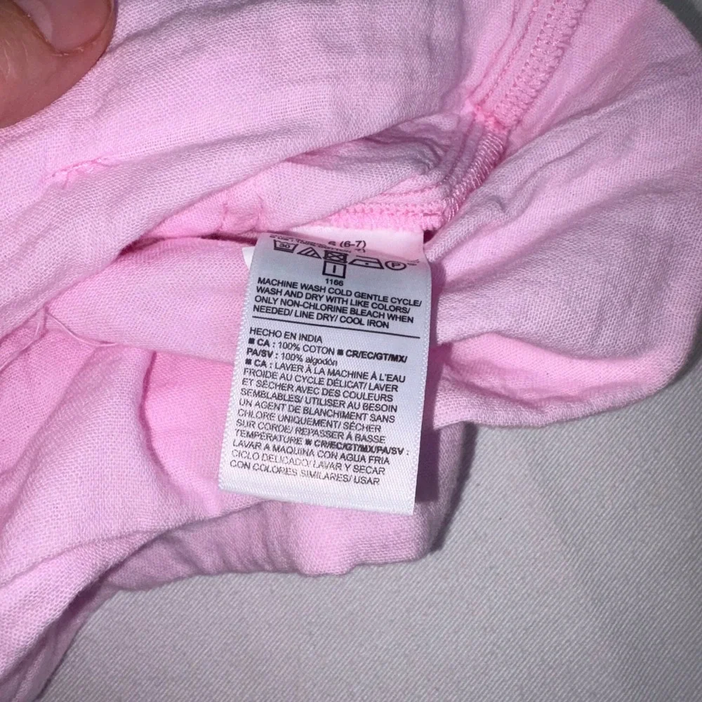Old Navy Gauze Romper small (age 6-7) Pink New Sleeveless Cotton Pocket Jumpsuit